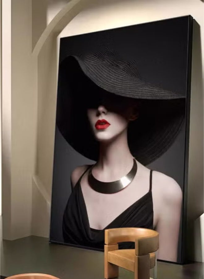 Merry Moments فن الجدران المعماري الحديث بأسلوب مينيماليست للطباعة على قماش فني للصور من أجل ديكور المنزل والمكتب وغرفة المعيشة وفندق البوتيك بإطار أسود 60x90 سم - Image 1